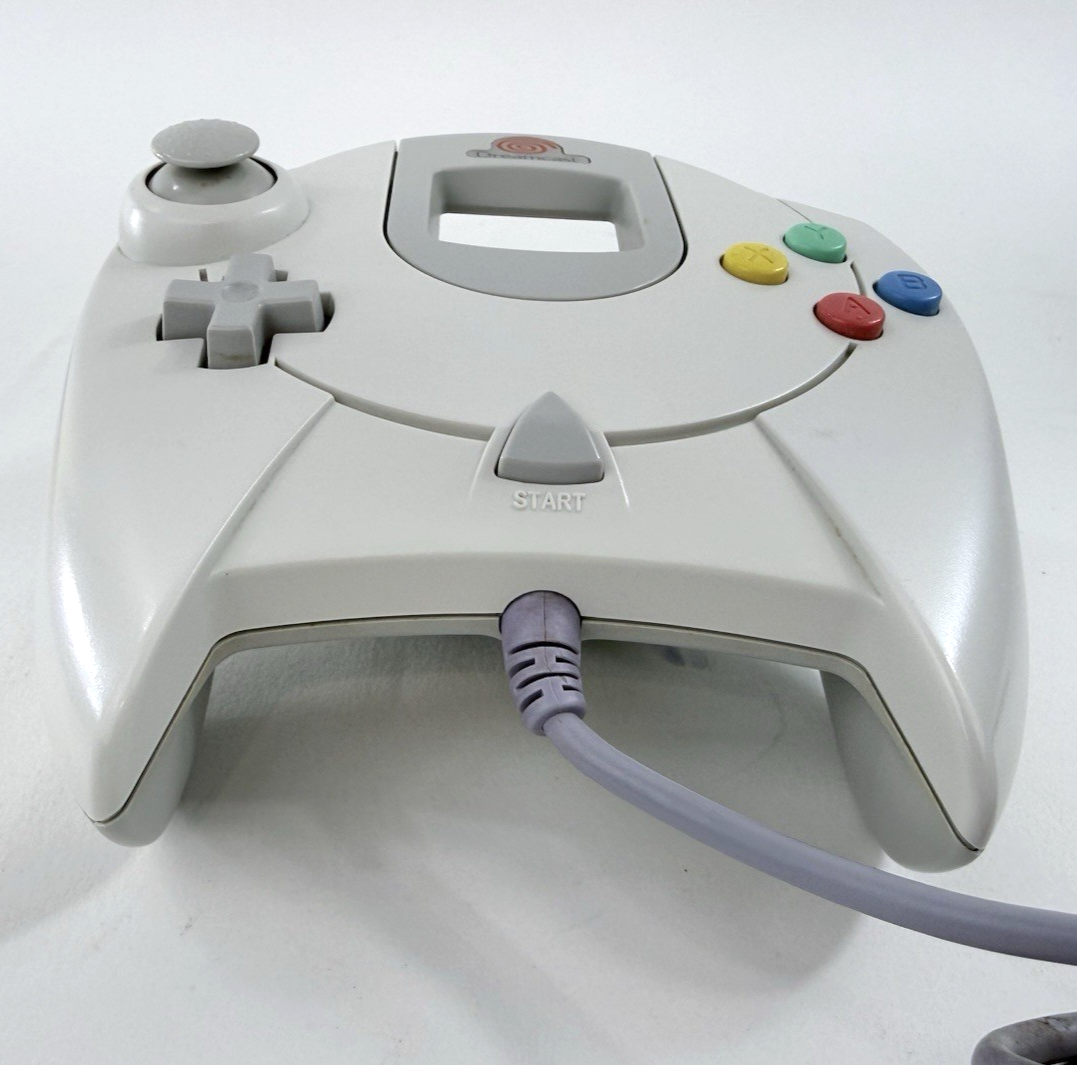 Sega Dreamcast HKT-7700 Original White Controller - Tested and Working