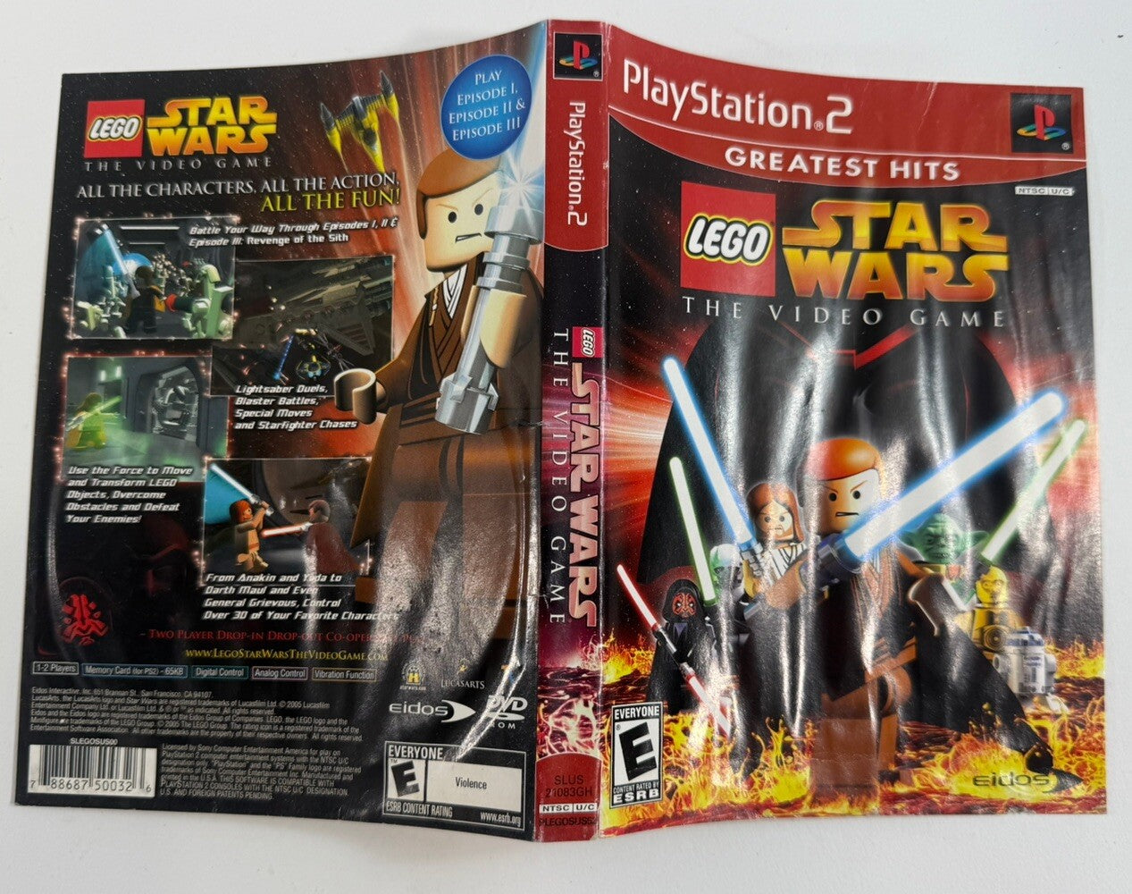 LEGO Star Wars: The Video Game (PlayStation 2, 2005) Game Case Manual - Tested