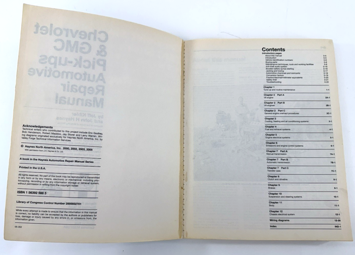 Haynes Chevrolet Silverado GMC Sierra  1999-2005 Repair Shop Manual 24066