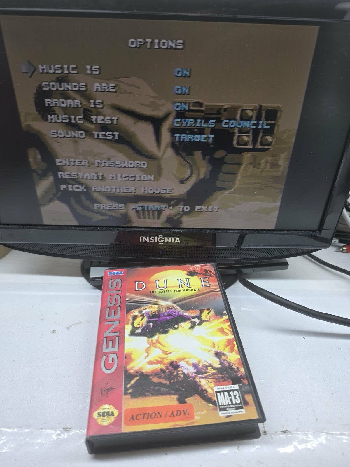 Dune: The Battle for Arrakis (Sega Genesis, 1993) Game and Case - Tested