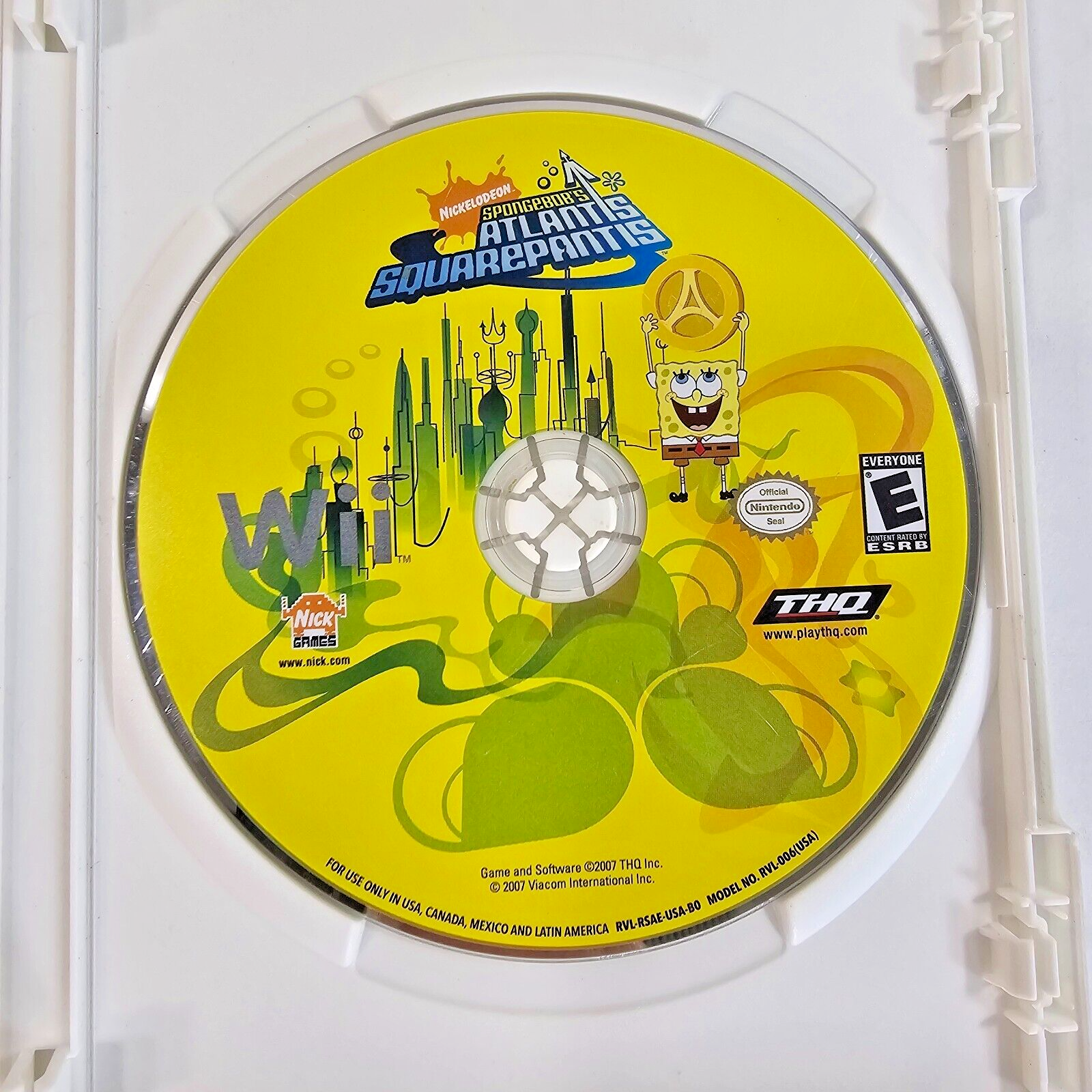 SpongeBob's Atlantis SquarePantis (Nintendo Wii, 2007) Game Case Manual - Tested