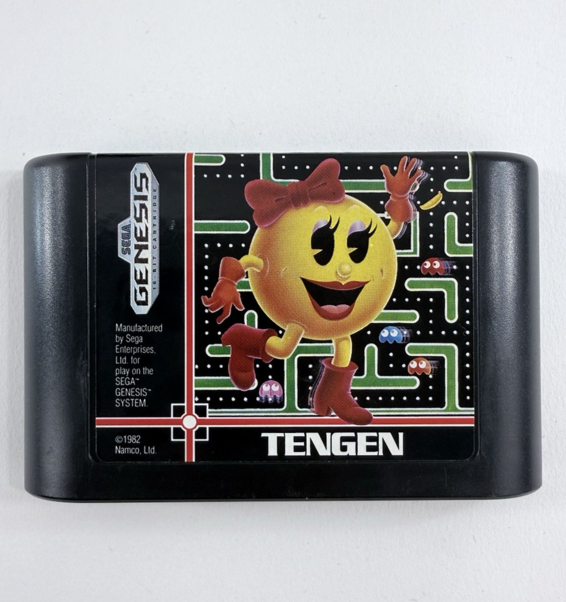 Ms. Pac-Man (Sega Genesis, 1991) Game, Case, Manual - Tested - Read