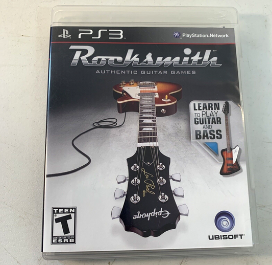 Rocksmith (PlayStation 3, 2012) Game Case Manual - Tested and Working