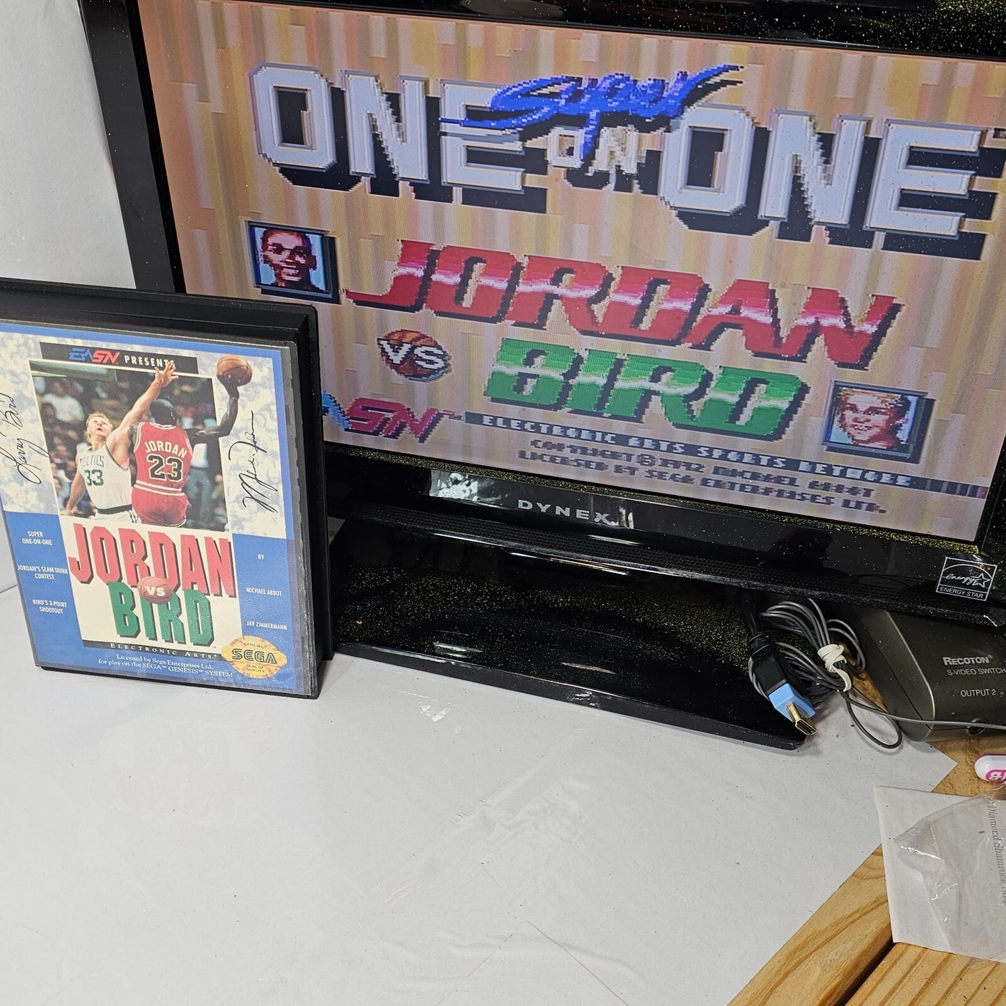 Jordan vs Bird: Super One-ON-One (Sega Genesis, 1992) Game Case Manual