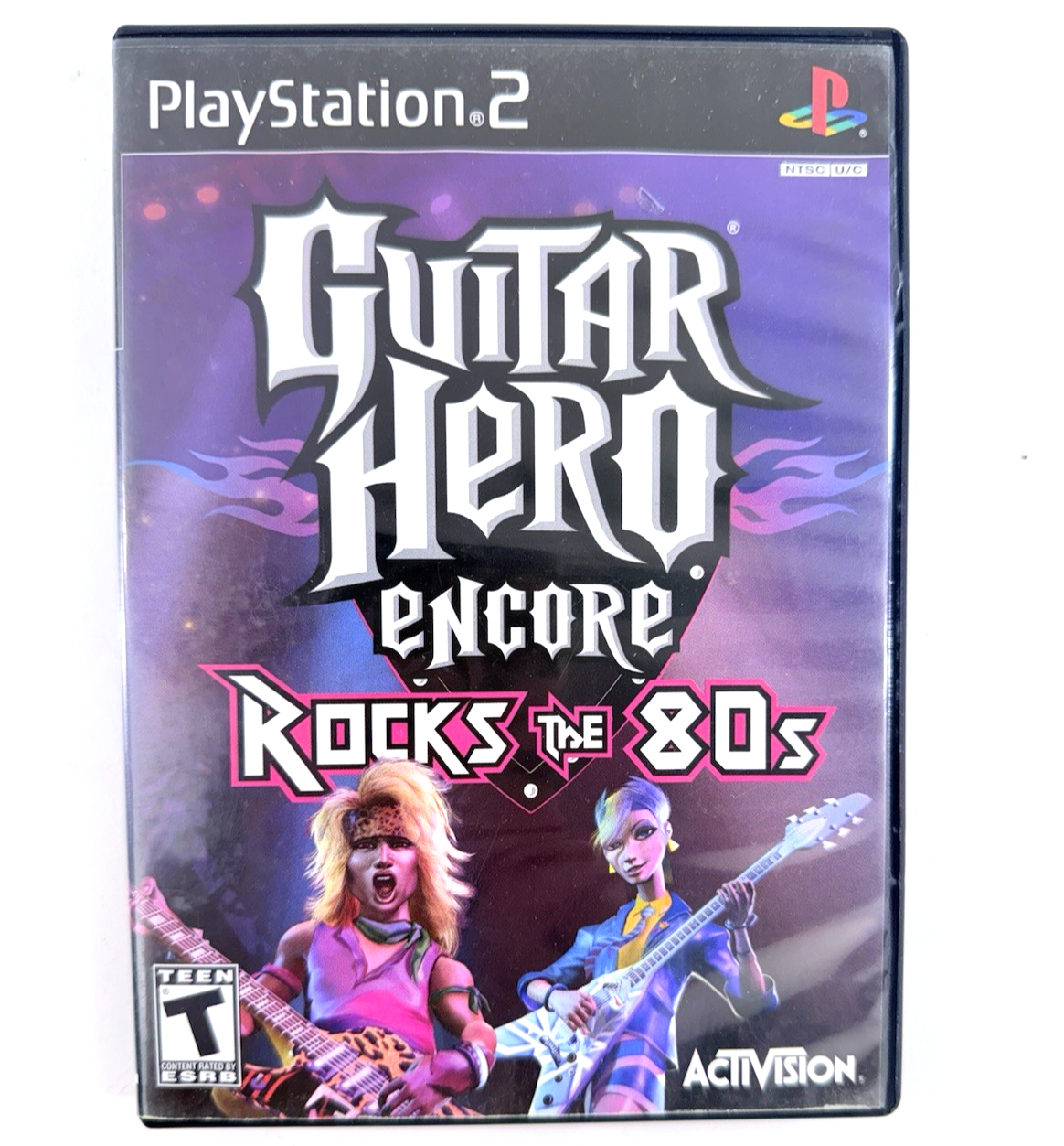 Guitar Hero Encore: Rocks the 80s (Sony PlayStation 2, 2007) Game, Case, Manual