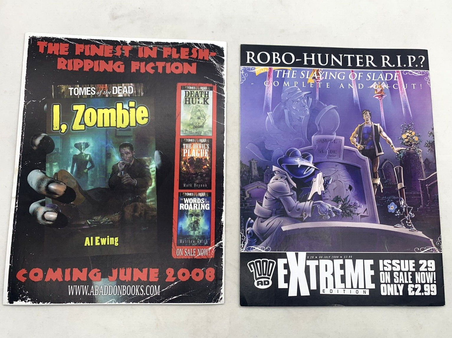 2000 AD Program Back Issues #1580- 1596 - 17 Books - Apr 08- Jul 08 Judge Dredd