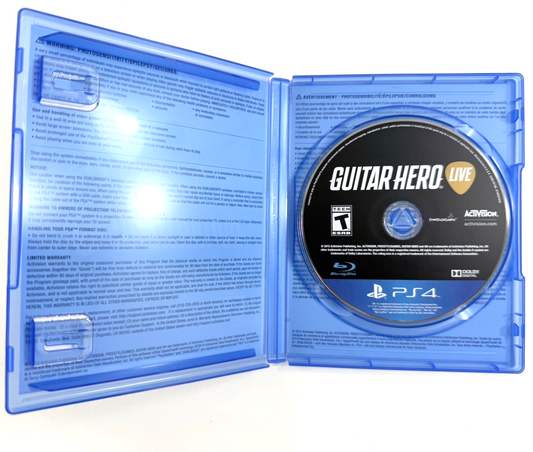 Guitar Hero Live (PlayStation 4, 2015) Game with Case - Tested and Working