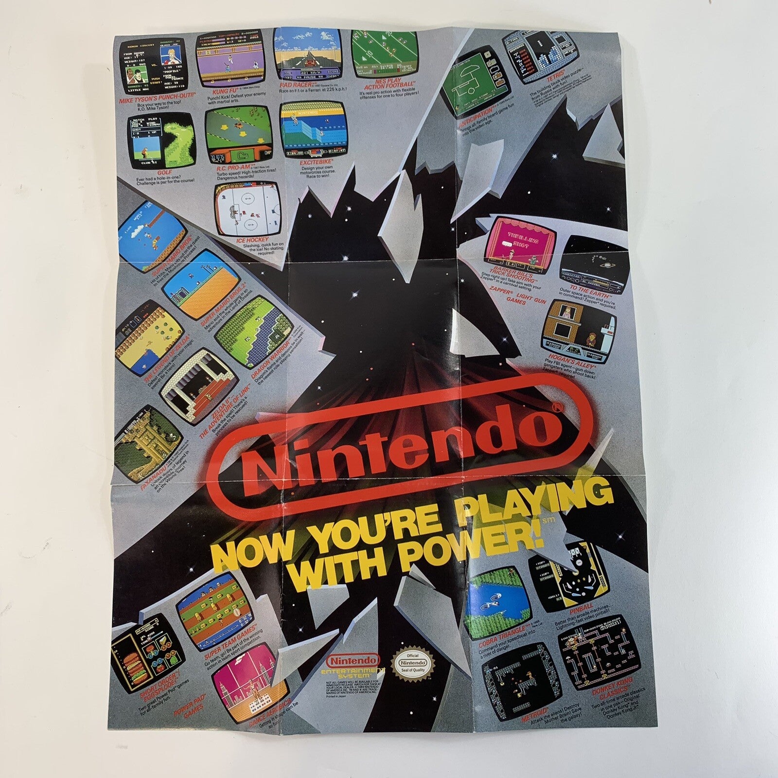 Excitebike (Nintendo Entertainment System, 1985) Game Box Poster Foam - Tested