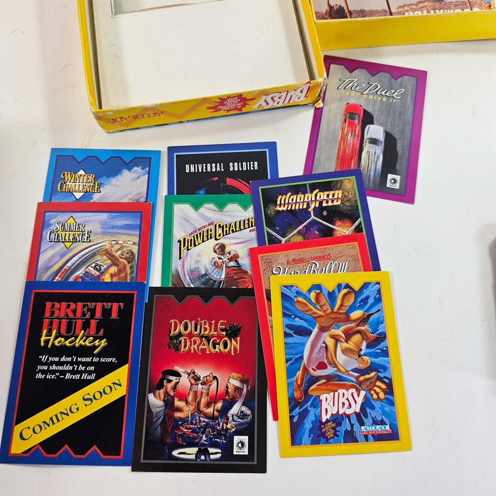 Bubsy (Sega Genesis, 1994) Game Box Manual Cards - Tested and Working