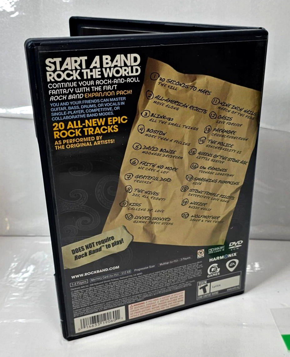 Rock Band: Track Pack Vol. 1  (PlayStation 2, 2008) Game Case Manual CIB