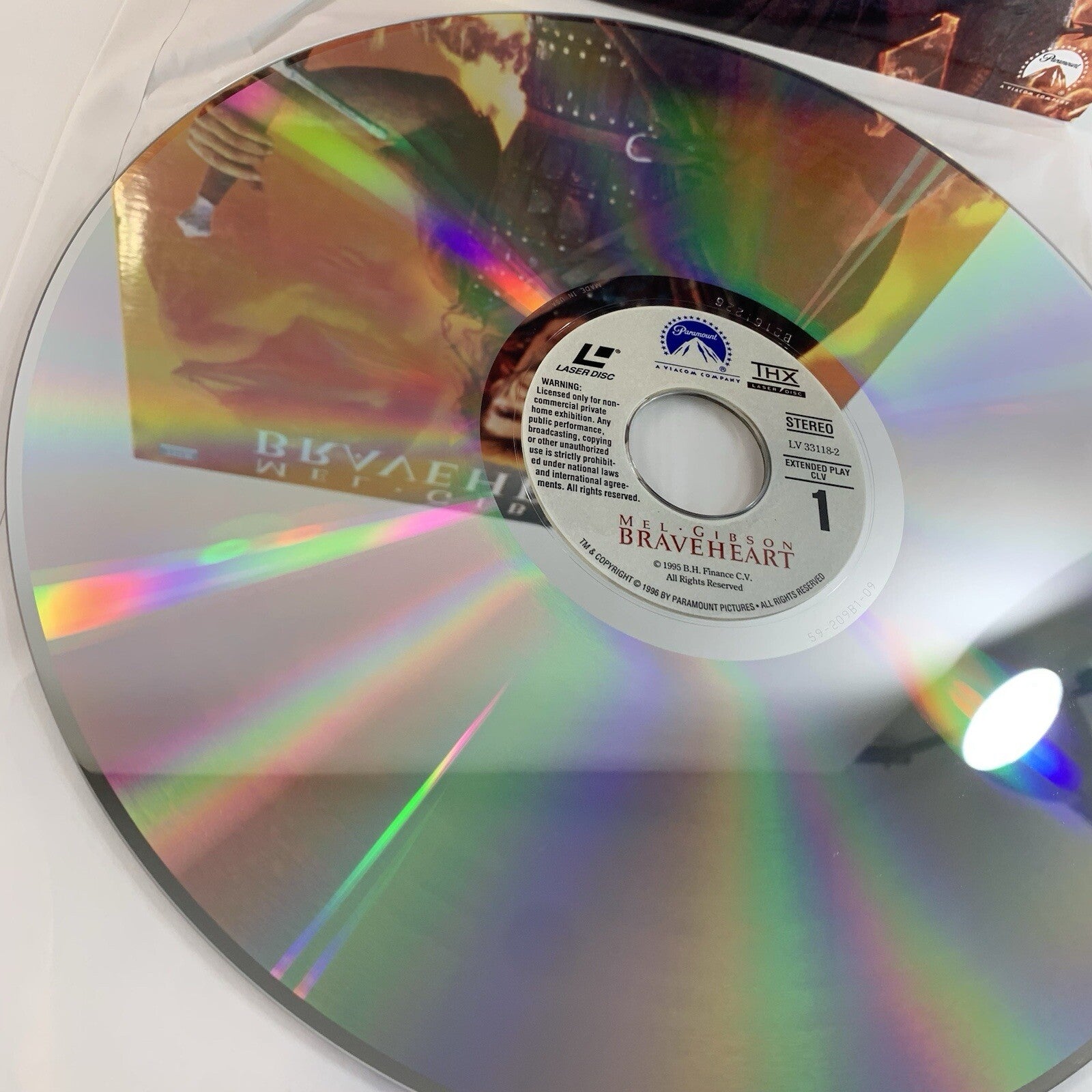 Braveheart (Widescreen Laserdisc CLV, 1995) Tested and Working