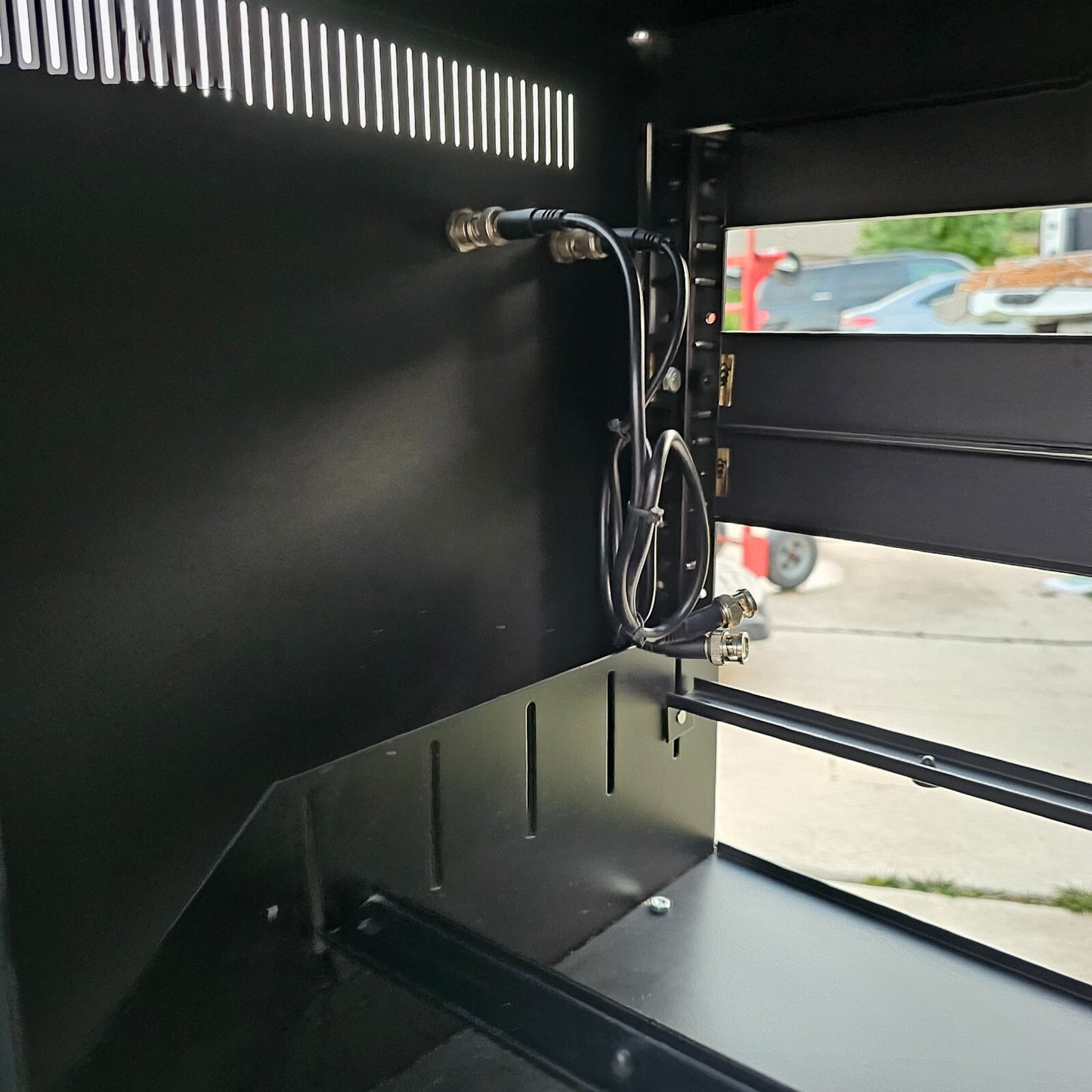 Stage Front Presentation Systems Custom Mounted Audio/Video Cabinet - Read