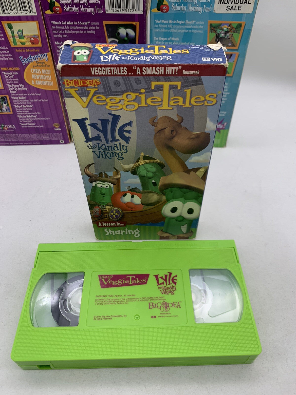 Veggie Tales (VHS Bundle) Forgiveness, Sharing, Handling Fear, Sing-along Songs