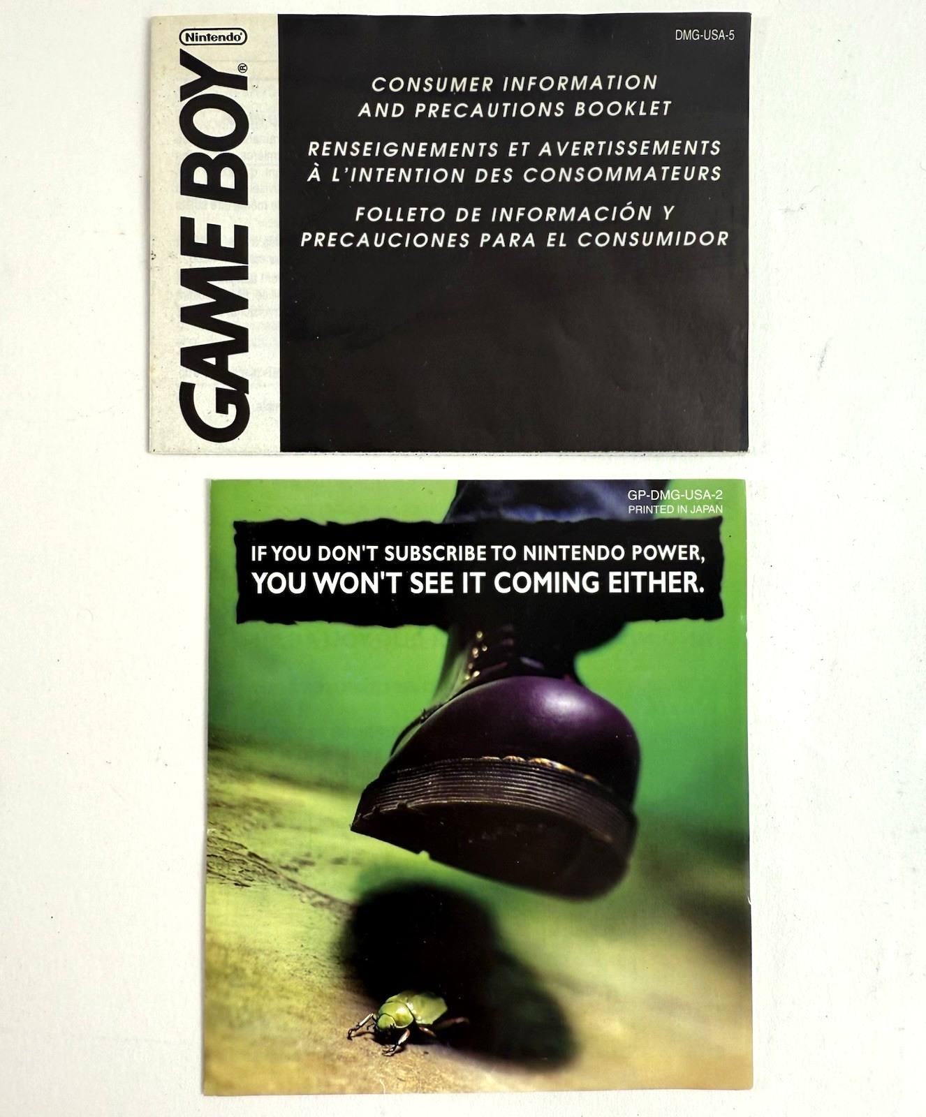 Star Trek: The Next Generation (Nintendo GameBoy, 1993) Game Box Manual Inserts