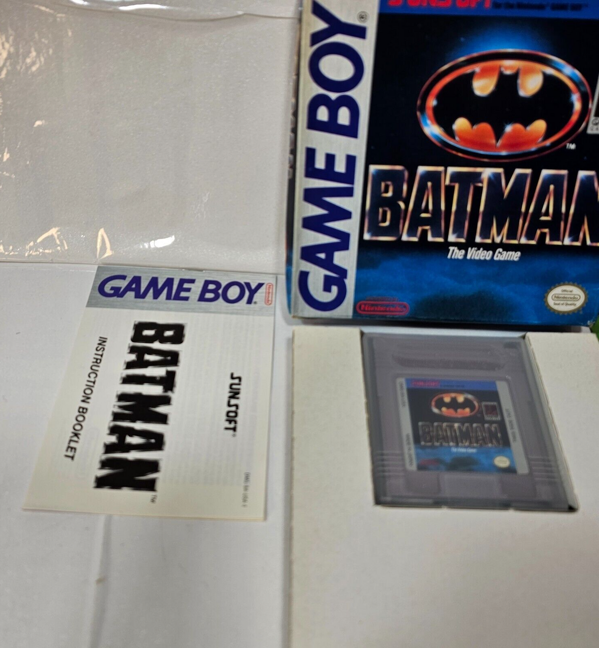 Batman: The Video Game (Nintendo Gameboy, 1990) Game Manual Box Inserts - Tested