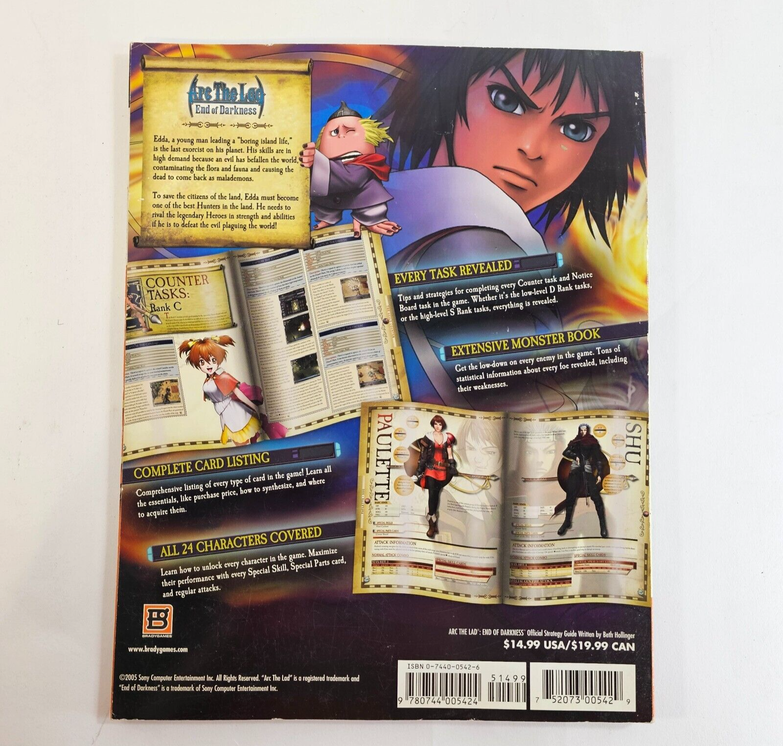 Brady Games 2005 Arc The Lad: End Of Darkness Strategy Guide