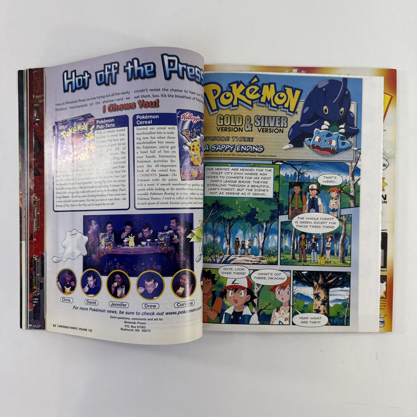 2001 Nintendo Power Vol. 140 Spider-Man Cover w/Poster, Pokémon Comic, Stickers