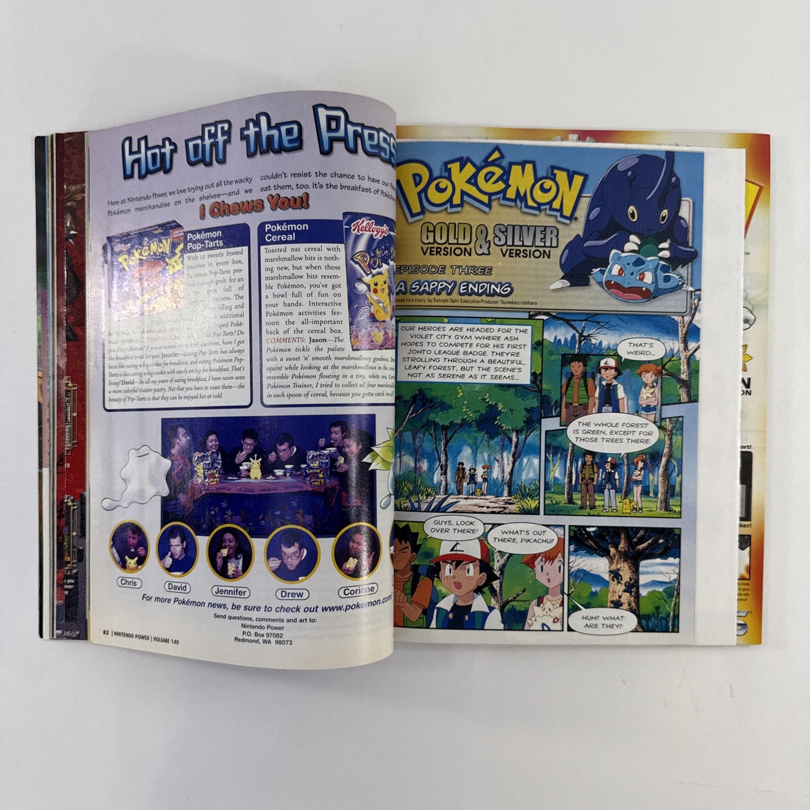 2001 Nintendo Power Vol. 140 Spider-Man Cover w/Poster, Pokémon Comic, Stickers