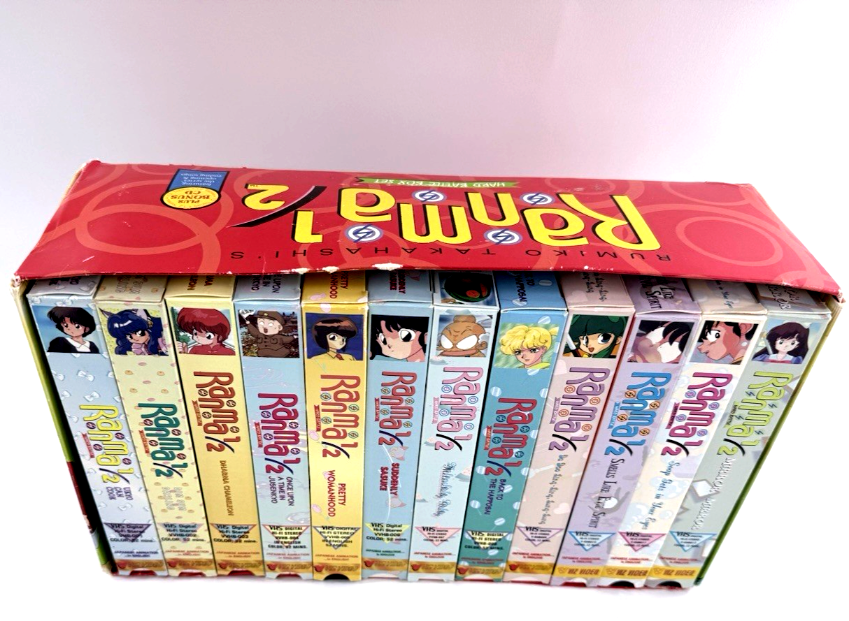 VIZ Video Ranma 1/2 Hard Battle Box Set (VHS, 1999, Dubbed) - No CD - Tested