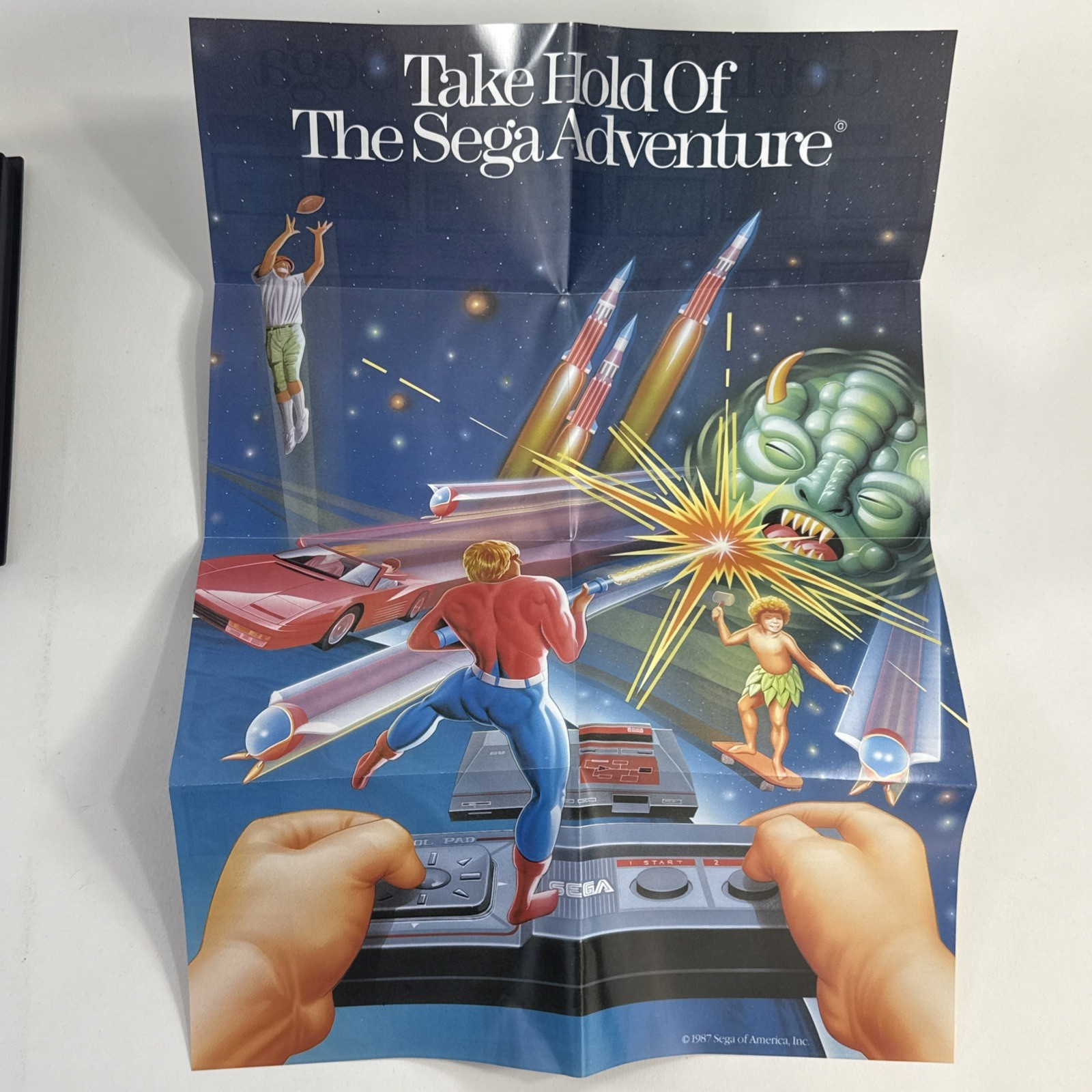 After Burner (Sega Master System, 1988) Game Case Manual Poster - Tested