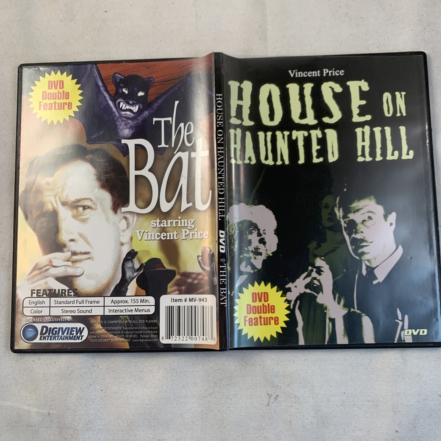 House on Haunted Hill/ The Bat (DVD, 2006)