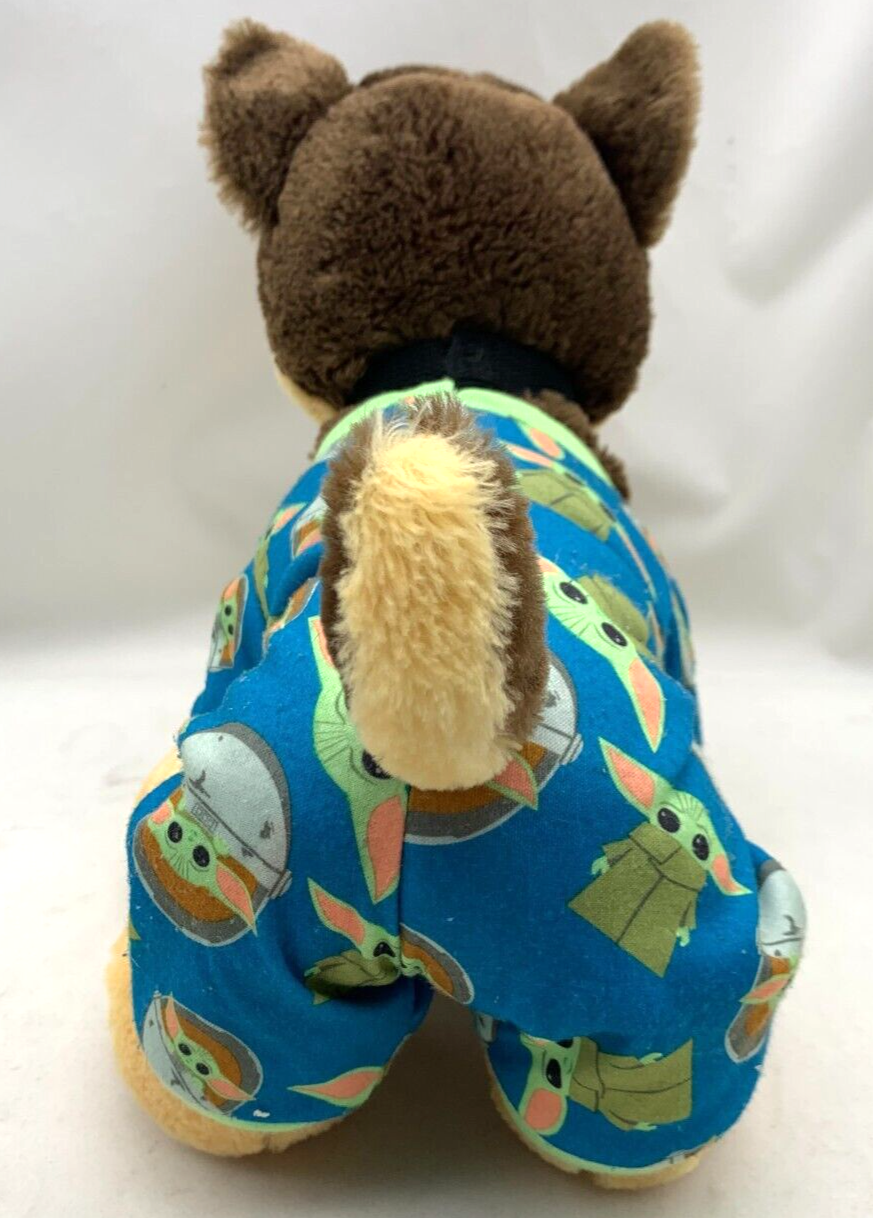 Nickelodeon 2020 Paw Patrol Chase 14" Dog Plush w/Collar & Mandalorian Pajamas