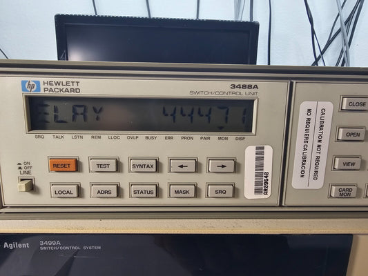 Hewlett Packard 3488A Switch / Control Unit with Mounting Brackets - Tested
