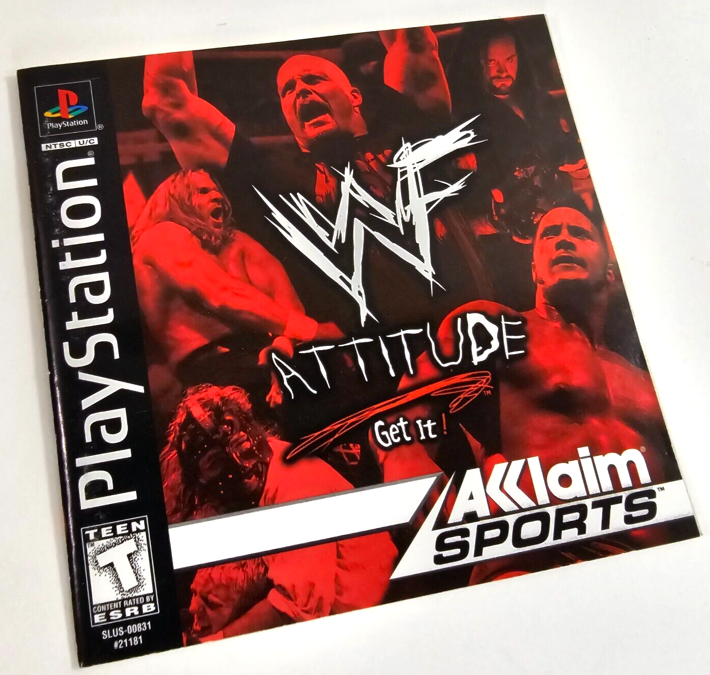 WWF Attitude (Sony PlayStation 1, 1999) Game Case Manual Registration Card