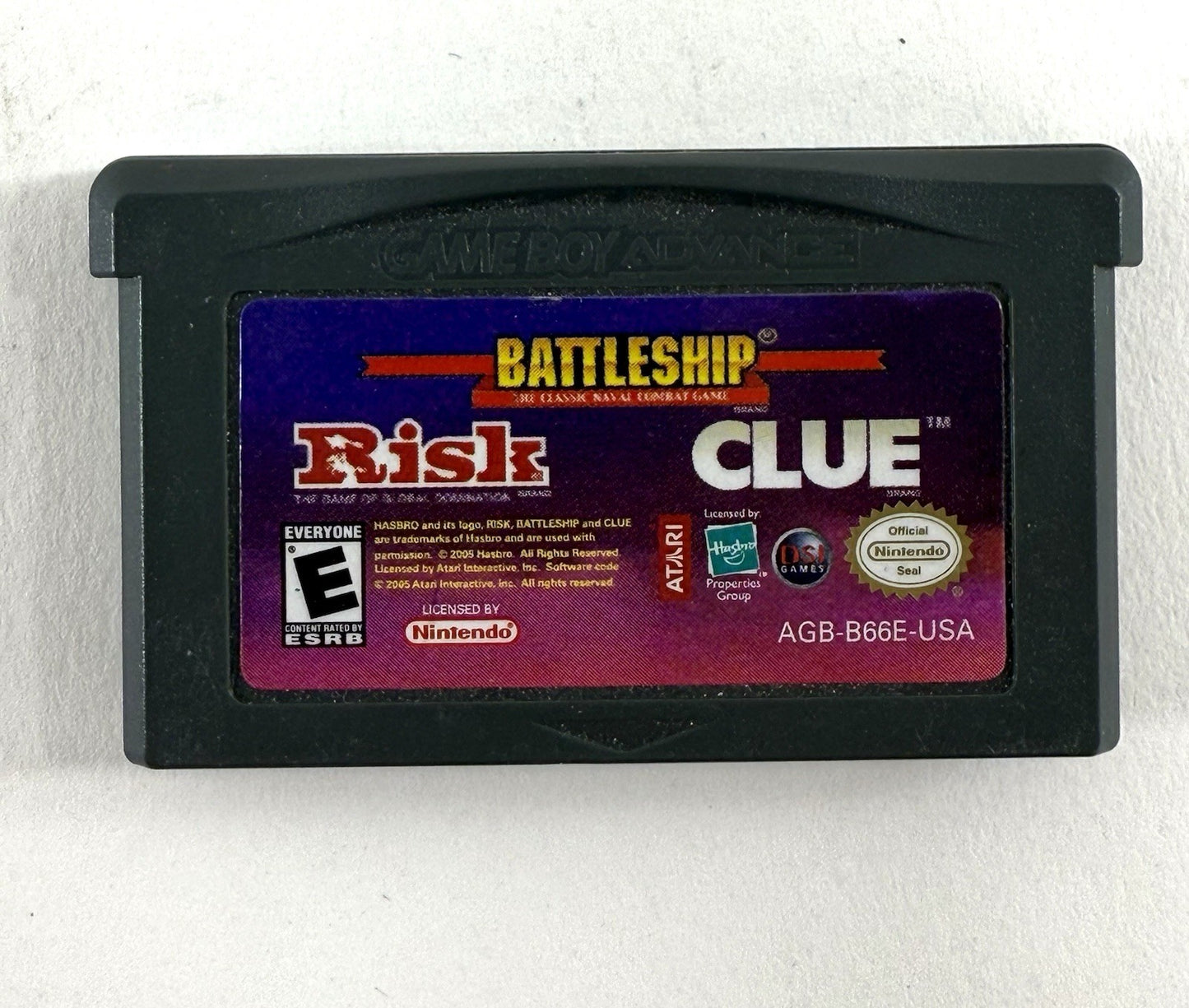 Battleship Risk Clue (GameBoy Advance, 2005) Game Cartridge - Tested