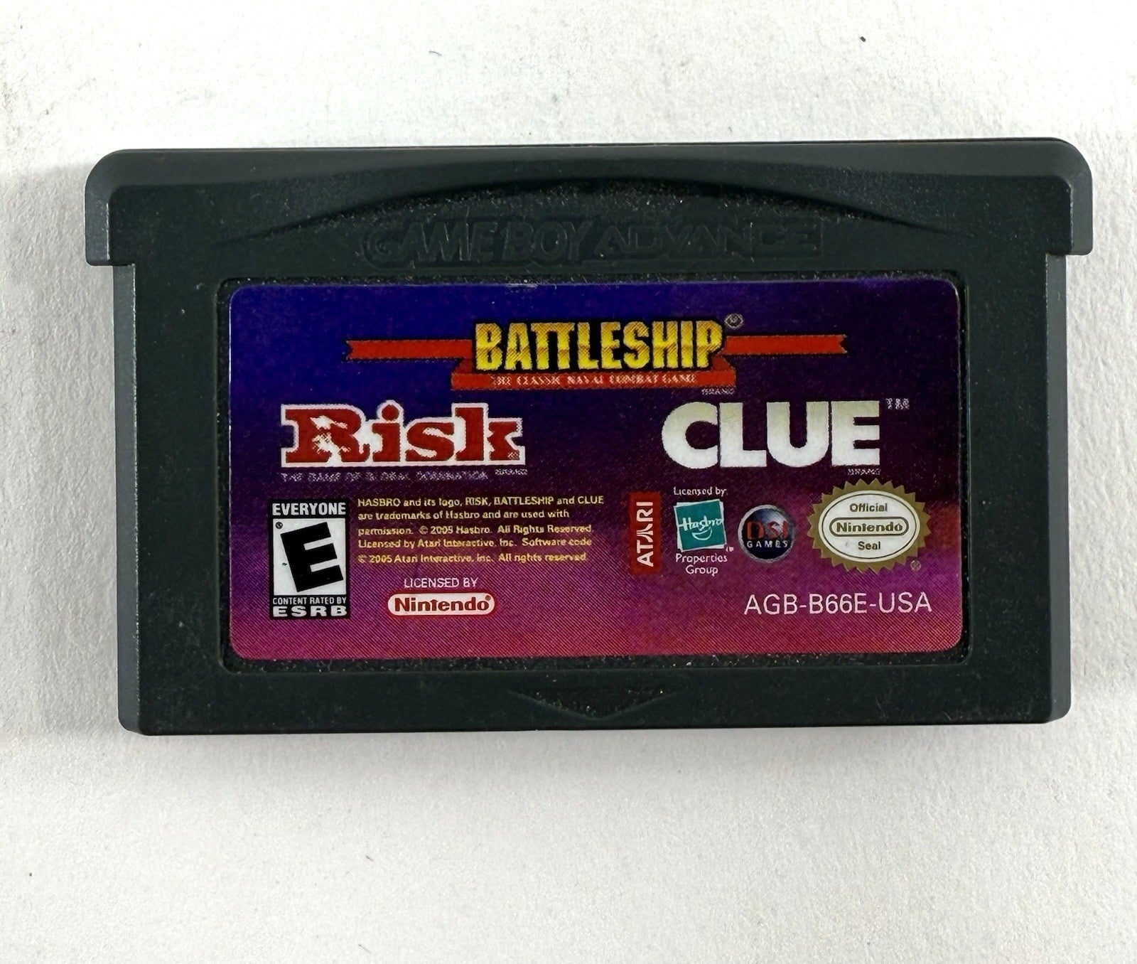 Battleship Risk Clue (GameBoy Advance, 2005) Game Cartridge - Tested