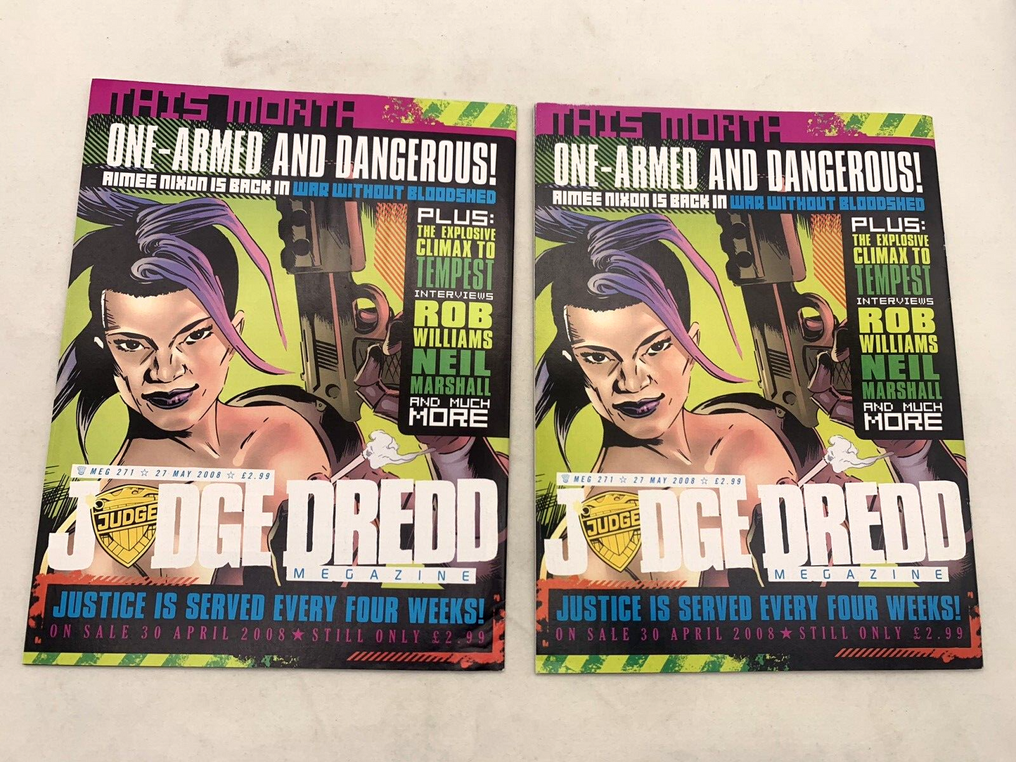2000 AD Program Back Issues #1580- 1596 - 17 Books - Apr 08- Jul 08 Judge Dredd
