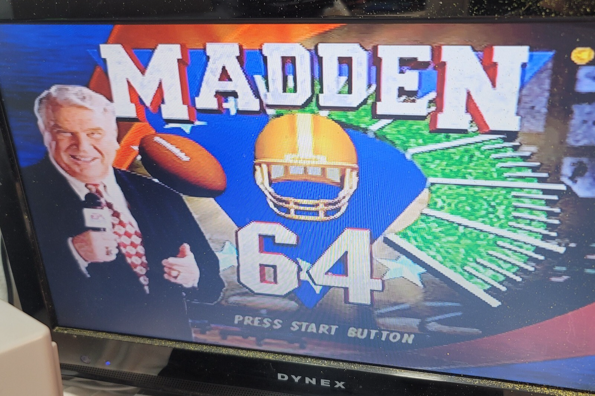 Madden Football 64 (Nintendo 64, 1997) Game Cartridge - Tested and Working