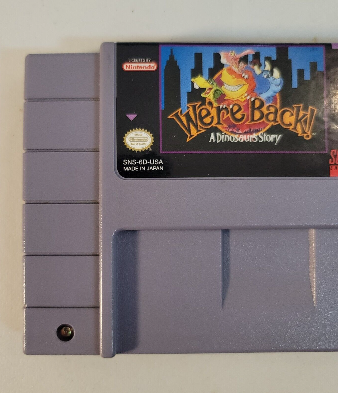 We're Back A Dinosaur's Story (Super Nintendo, 1993) Game Cartridge