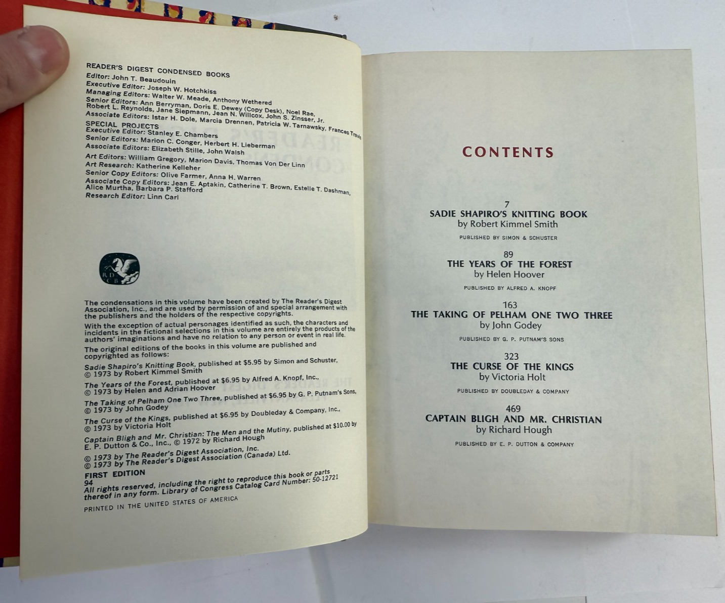 Reader's Digest Condensed Books 1971, 1972, 1973 bundle (10 First Ed. Hardcover)