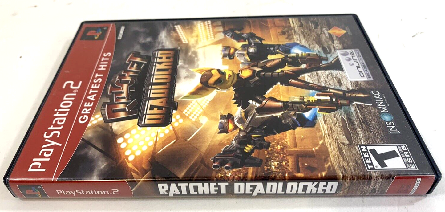 Ratchet: Deadlocked (Sony PlayStation 2, 2005) Game Case Manual - Tested