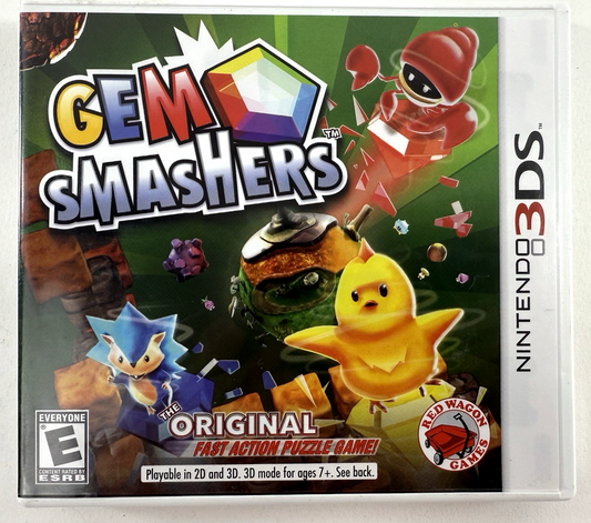Gem Smashers (Nintendo 3DS, 2011) Game, Case, Manual - Tested