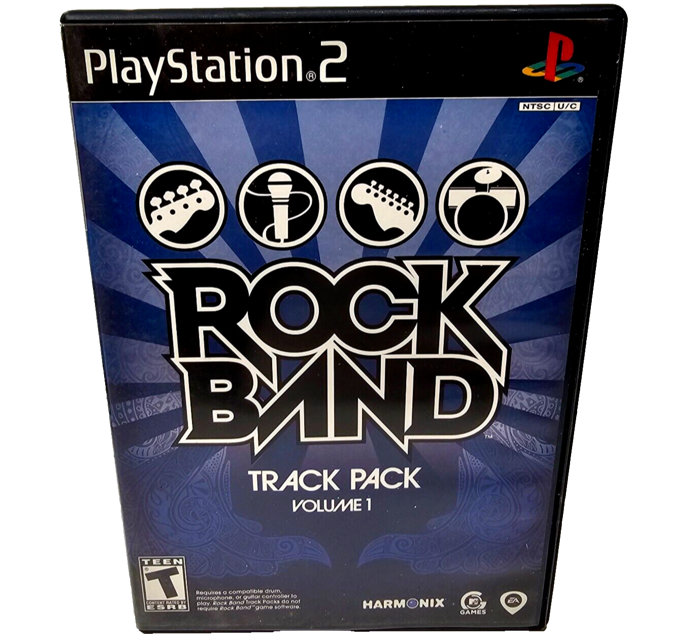 Rock Band: Track Pack Vol. 1  (PlayStation 2, 2008) Game Case Manual - Tested