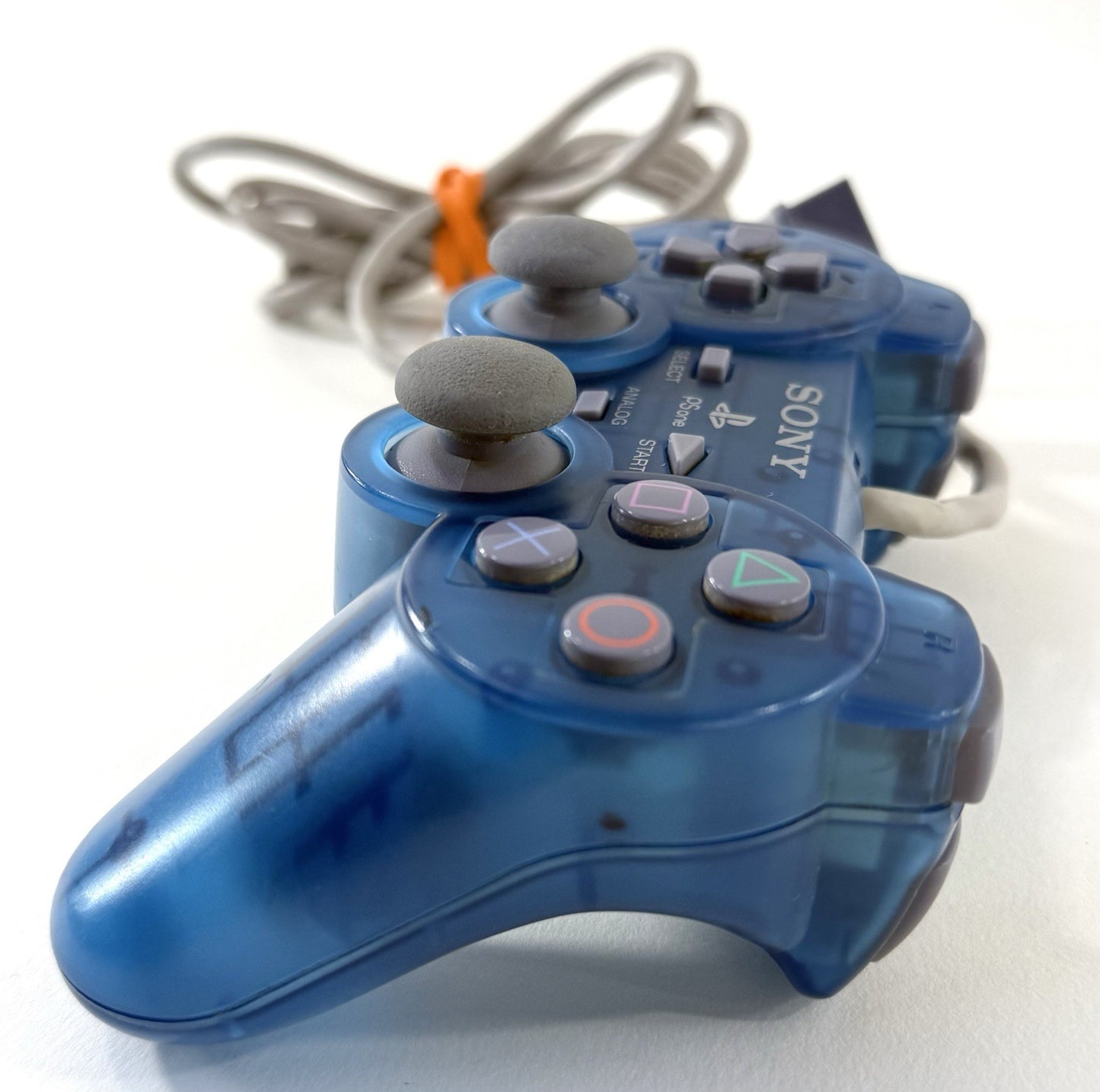 Sony PlayStation PSOne DualShock Island Blue Controller - Tested and Working