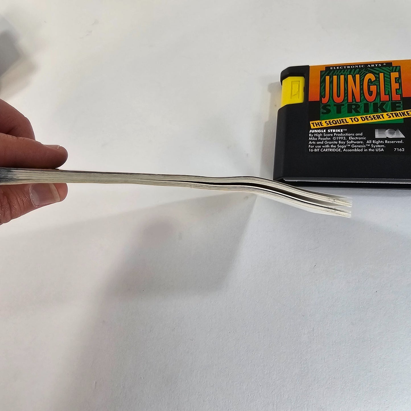 Jungle Strike: The Sequel to Desert Strike (Sega Genesis, 1993) Game and Manual