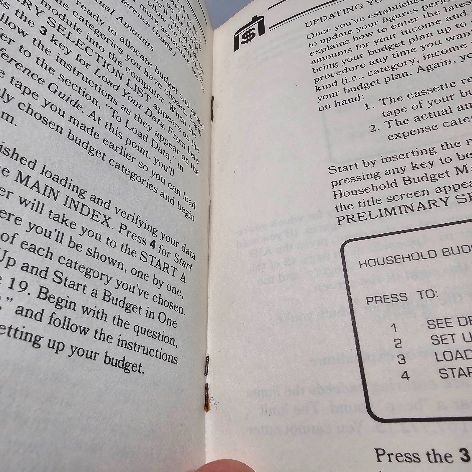 Household Budget Management (Texas Instruments TI99/4a, 1979) Cartridge & Manual