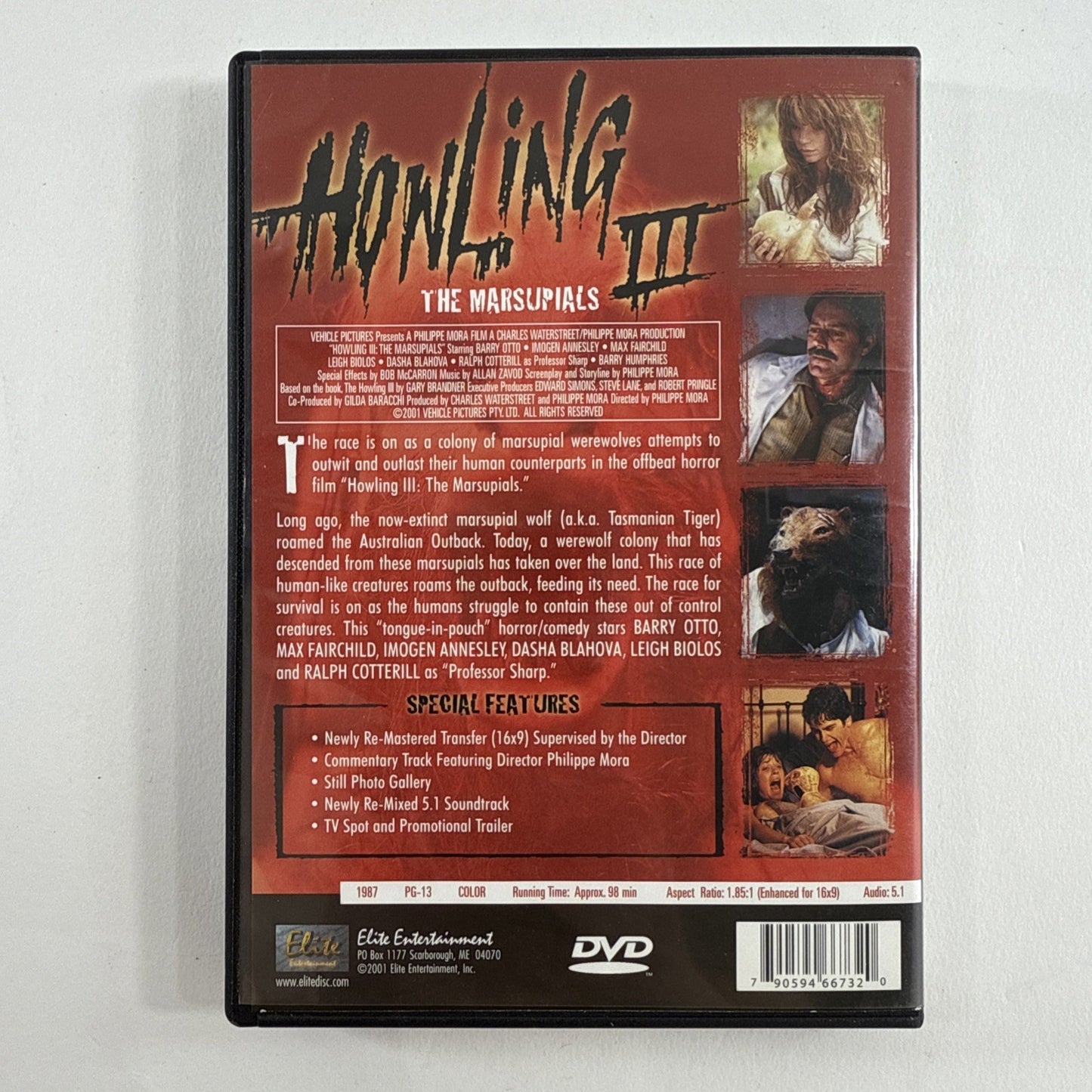 The Howling III — The Marsupials (DVD, 2001) Tested and Working