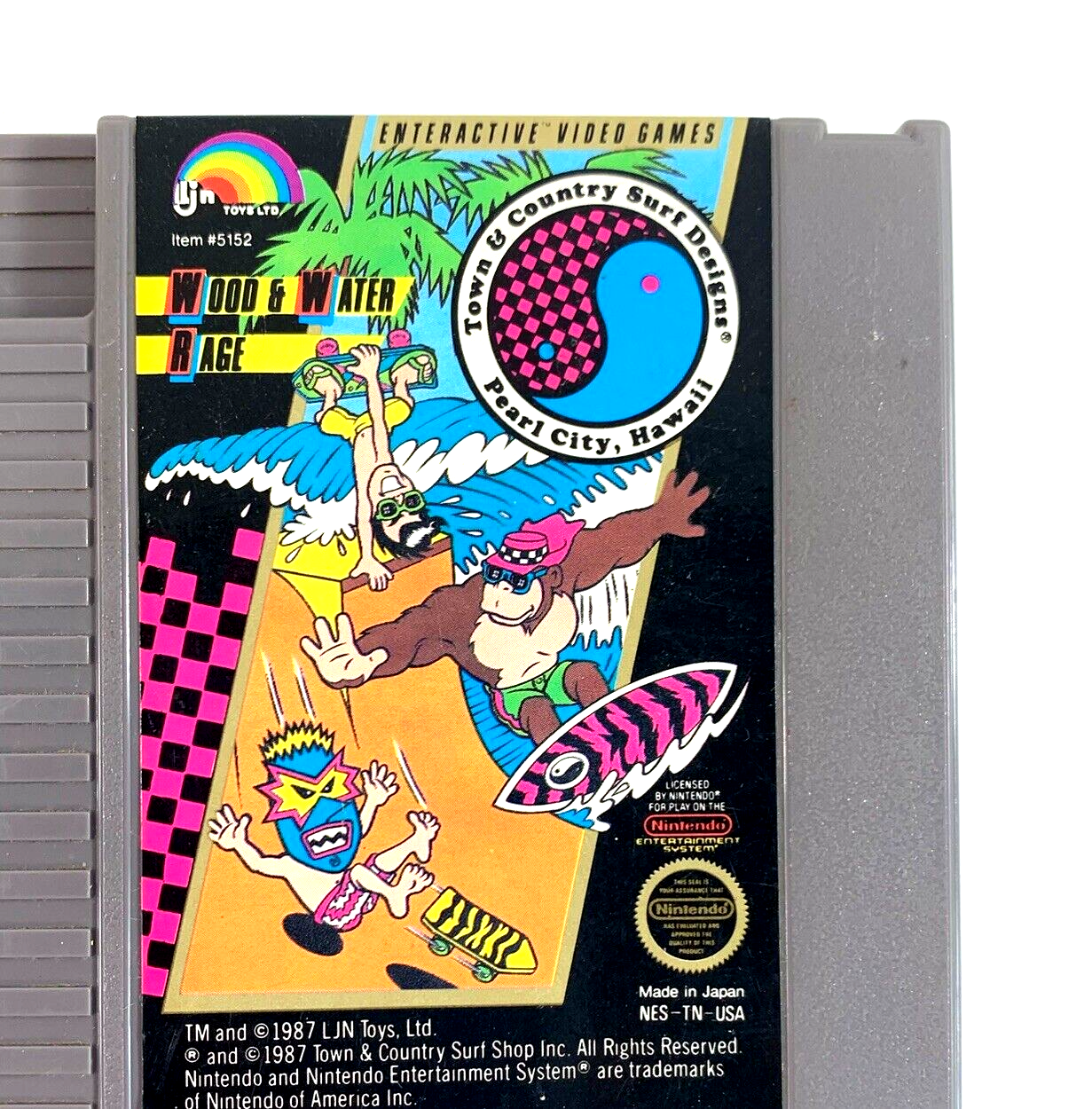 T&C Surf Designs: Wood & Water Rage (Nintendo NES, 1988) Game Cartridge - Tested