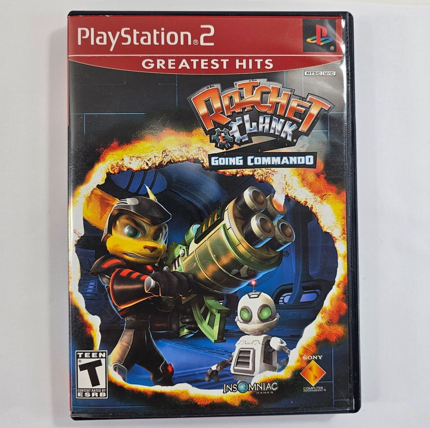 Ratchet & Clank: Going Commando (Sony PlayStation 2, 2004) Game Case Manual Reg.