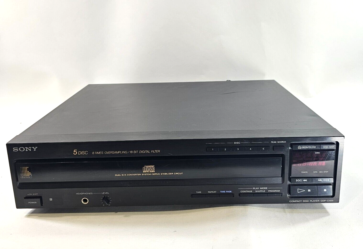Sony CDP-C505 5 Disc CD Changer - Tested and Working - No Remote