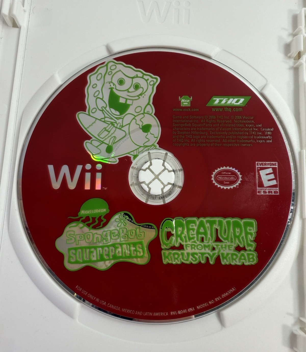 SpongeBob SquarePants: Creature from the Krusty Krab (Nintendo Wii, 2006) Tested