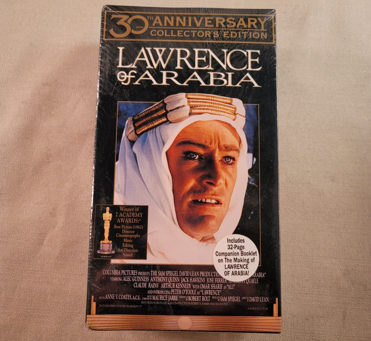 Lawrence of Arabia (VHS, 1992) 30th Anniversary Collectors Edition Widescreen