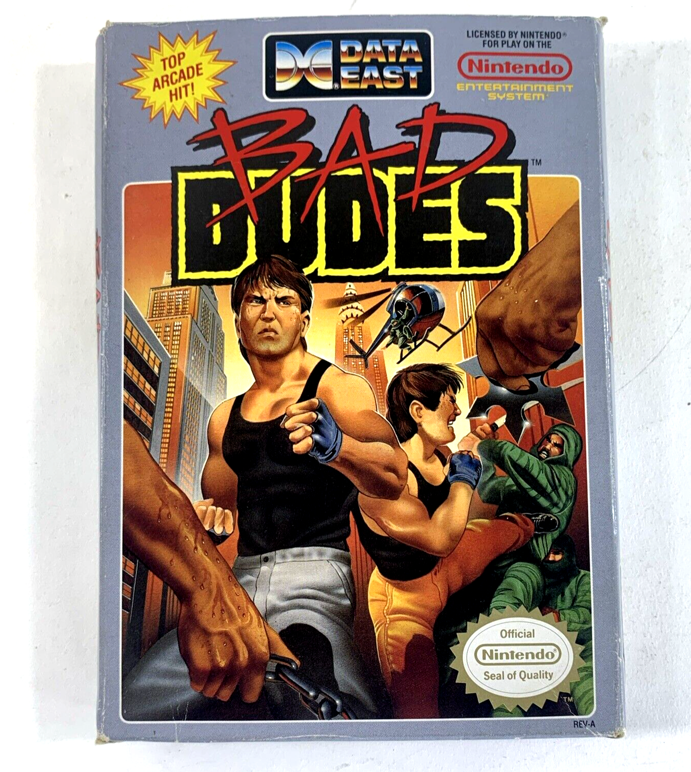 Bad Dudes (Nintendo Entertainment System, 1990) Game Box Manual Poster - Tested