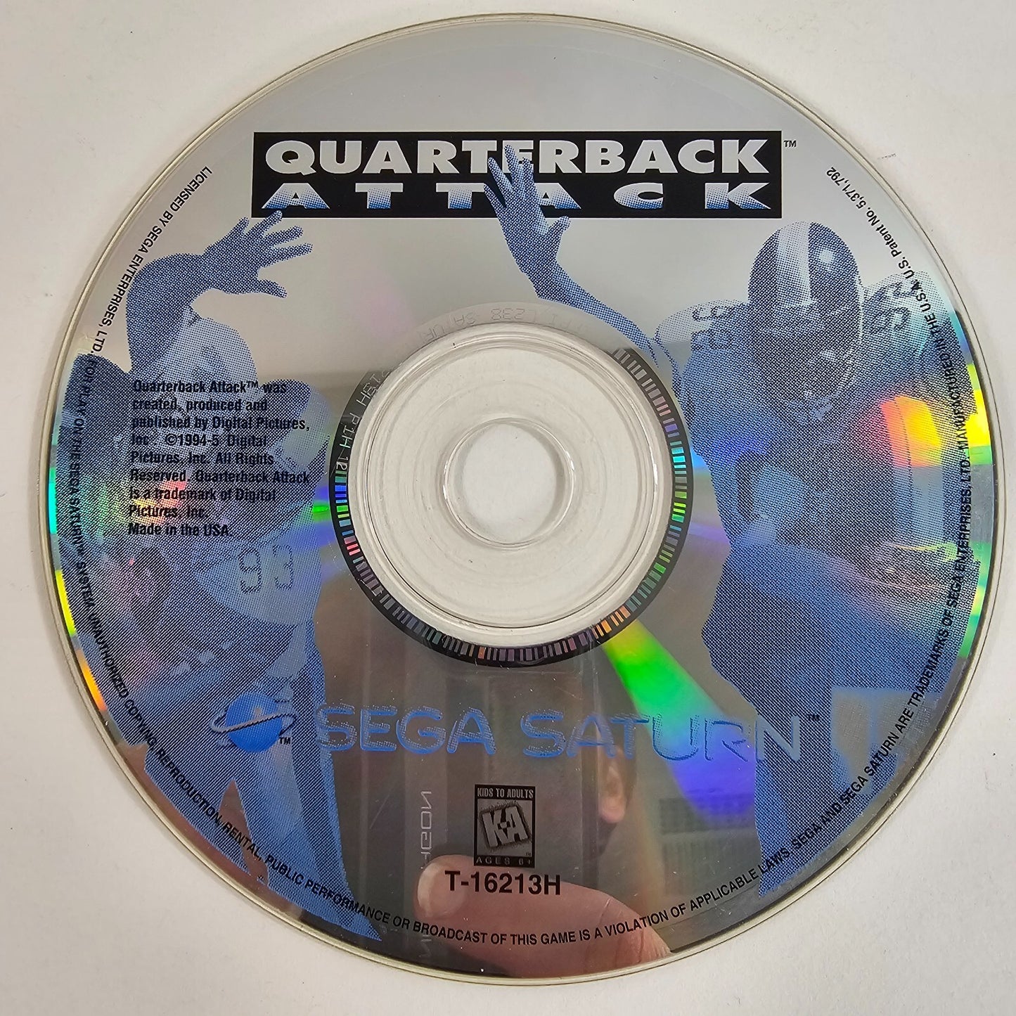 Quarterback Attack With Mike Ditka (Sega Saturn, 1995) Game Disc