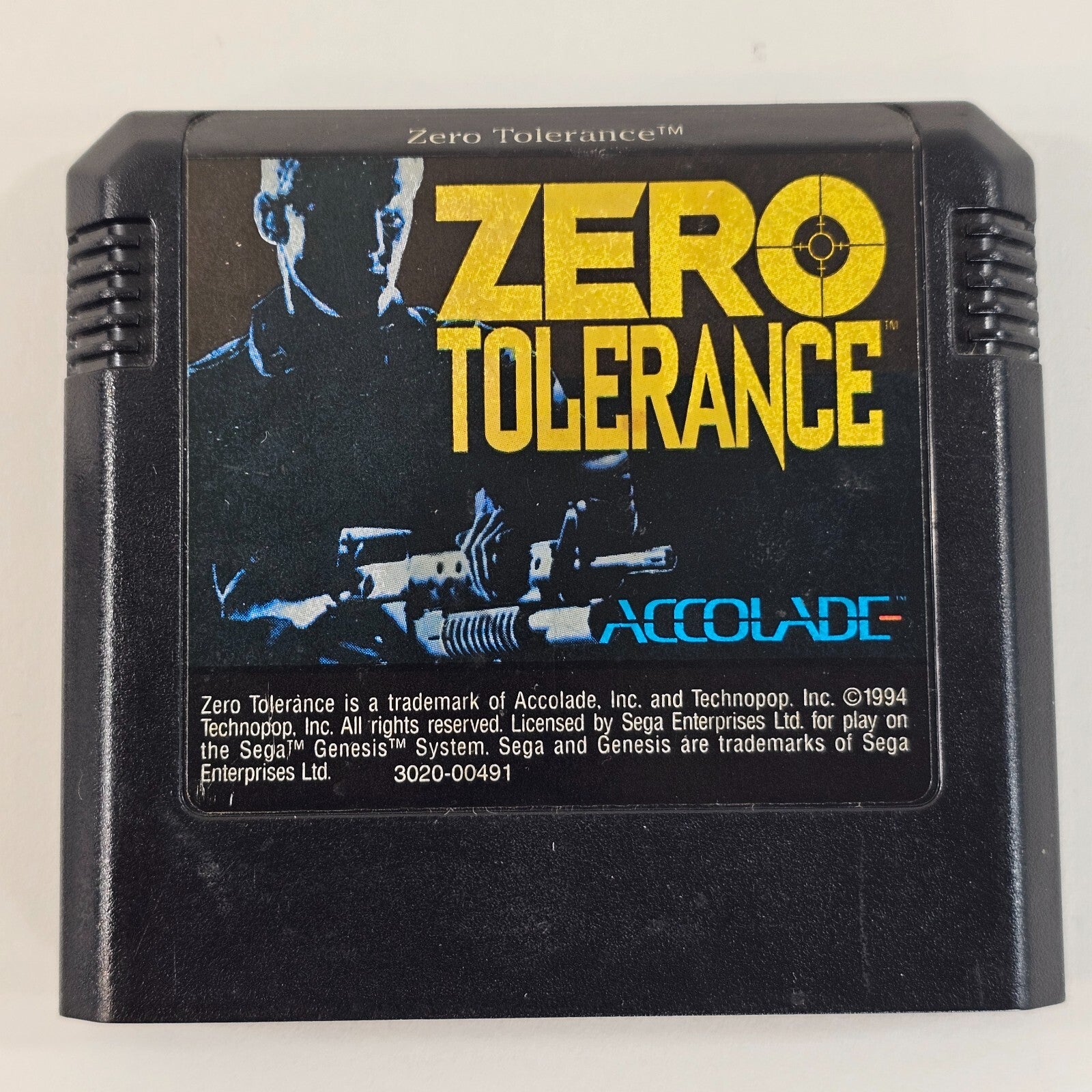 Zero Tolerance (Sega Genesis, 1994) Game and Manual