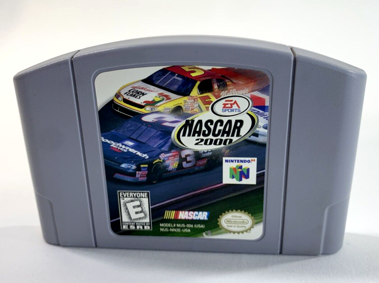Nascar 2000 (Nintendo 64, 1999) Authentic Game Cartridge - Tested and Working